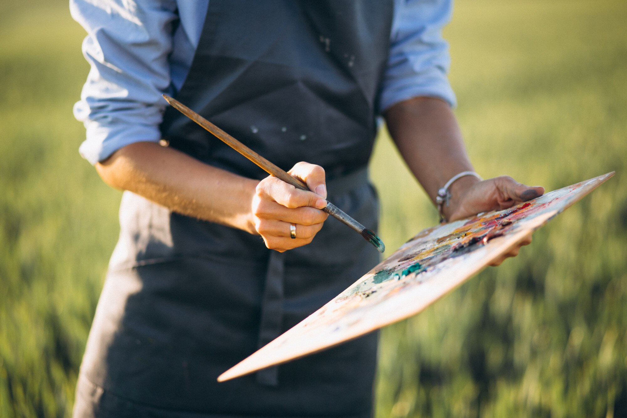 artista pintando pinturas al oleo campo 1303 9535